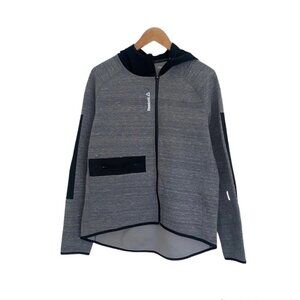 Reebok Hoodie  Women's Size Large Grey Heathered Black Zip-Up Sweater “S7R3NG7H”